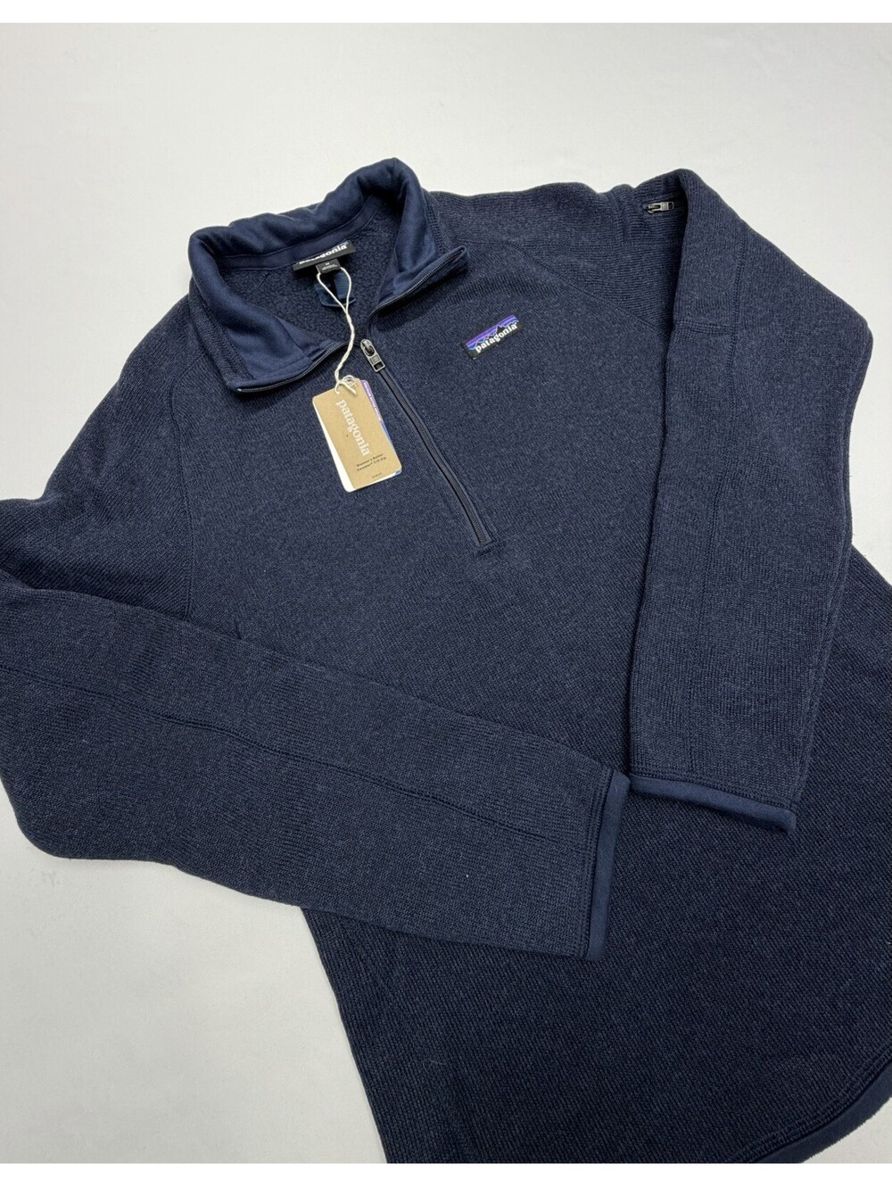 NWT. Patagonia Womens M Navy Better Sweater 1/4 Zip Fleece MSRP $149